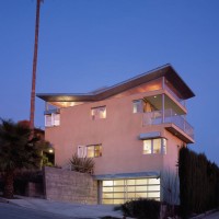 front elevation at dusk -photo by benny chan, fotoworks