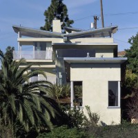 massing as viewed from across the canyon - photo by benny chan, fotoworks