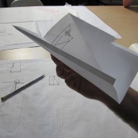folded paper study model of ceiling