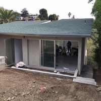 front of studio facing back towards house