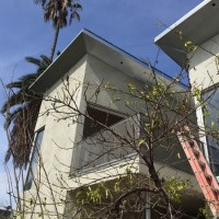 existing and new halves facing view of downtown