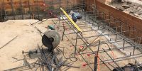 rebar for footings in place