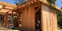 second floor framing in place