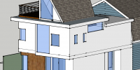 North Elevation facing sideyard